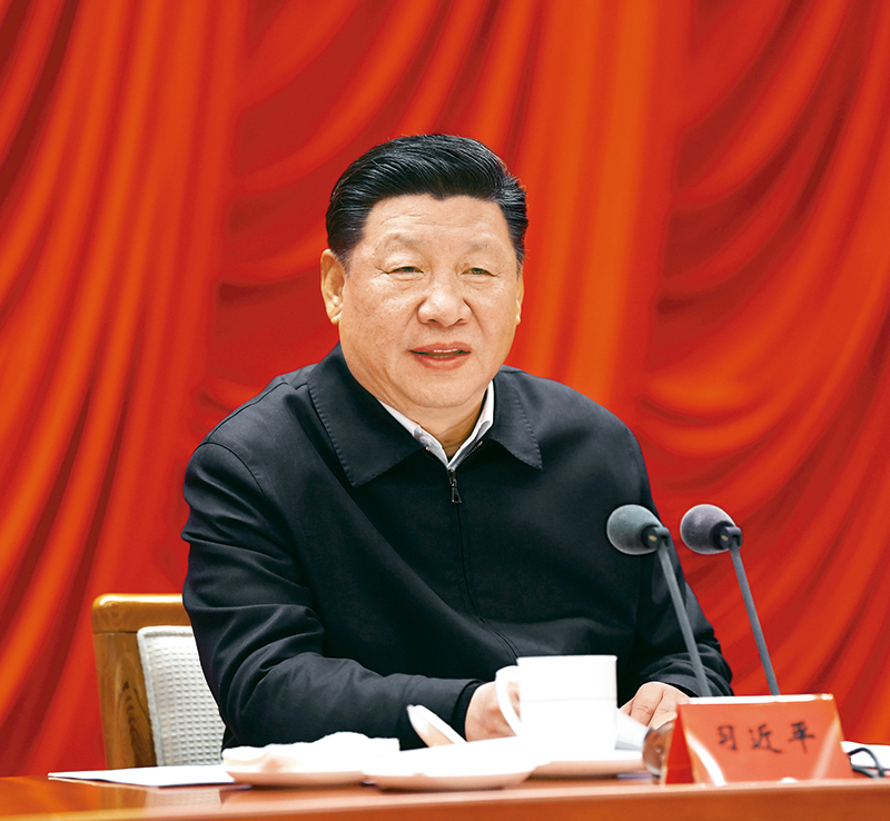 　　2019年1月21日，省部級(jí)主要領(lǐng)導(dǎo)干部堅(jiān)持底線思維著力防范化解重大風(fēng)險(xiǎn)專題研討班在中央黨校開班。中共中央總書記、國(guó)家主席、中央軍委主席習(xí)近平在開班式上發(fā)表重要講話。 新華社記者 饒愛民/攝