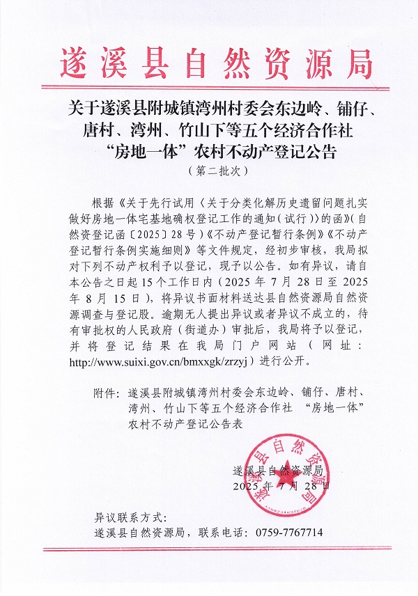 附城鎮(zhèn)灣州村委會東邊嶺、鋪仔等五個經濟合作社不動產登記公告（第二批次）（歷史遺留問題）_頁面_1.jpg