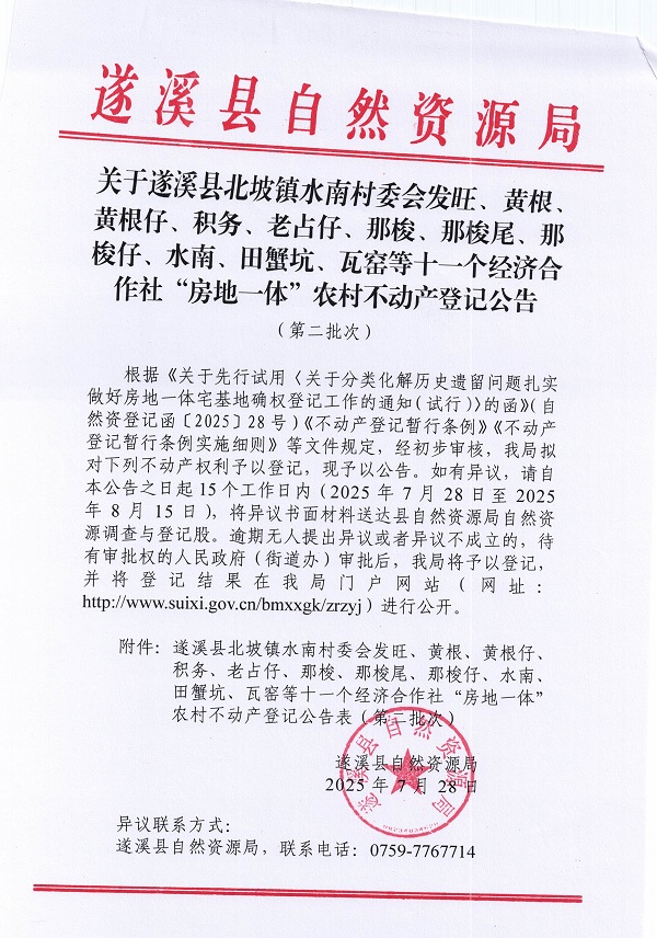 （未核先掛）北坡鎮(zhèn)水南村委會(huì)發(fā)旺等十一個(gè)經(jīng)濟(jì)合作社不動(dòng)產(chǎn)登記公告（第一批次）（歷史遺留問題）_頁面_1.jpg