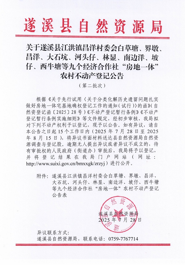 江洪鎮(zhèn)昌洋村委會(huì)白草塘等九個(gè)經(jīng)濟(jì)合作社不動(dòng)產(chǎn)登記公告（第二批次）（歷史遺留問題）_頁面_1.jpg