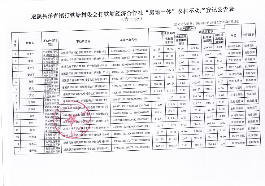 洋青鎮(zhèn)打鐵塘村委會(huì)打鐵塘經(jīng)濟(jì)合作社不動(dòng)產(chǎn)登記公告（第一批次）（歷史遺留問(wèn)題）_頁(yè)面_2.jpg