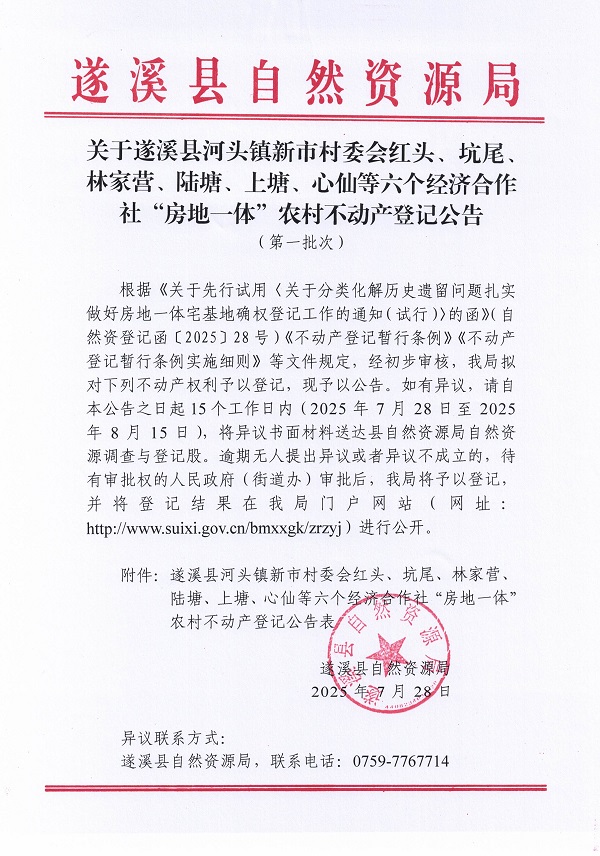 河頭鎮(zhèn)新市村委會紅頭等六個(gè)經(jīng)濟(jì)合作社不動產(chǎn)登記公告（第一批次）（歷史遺留問題）_頁面_1.jpg